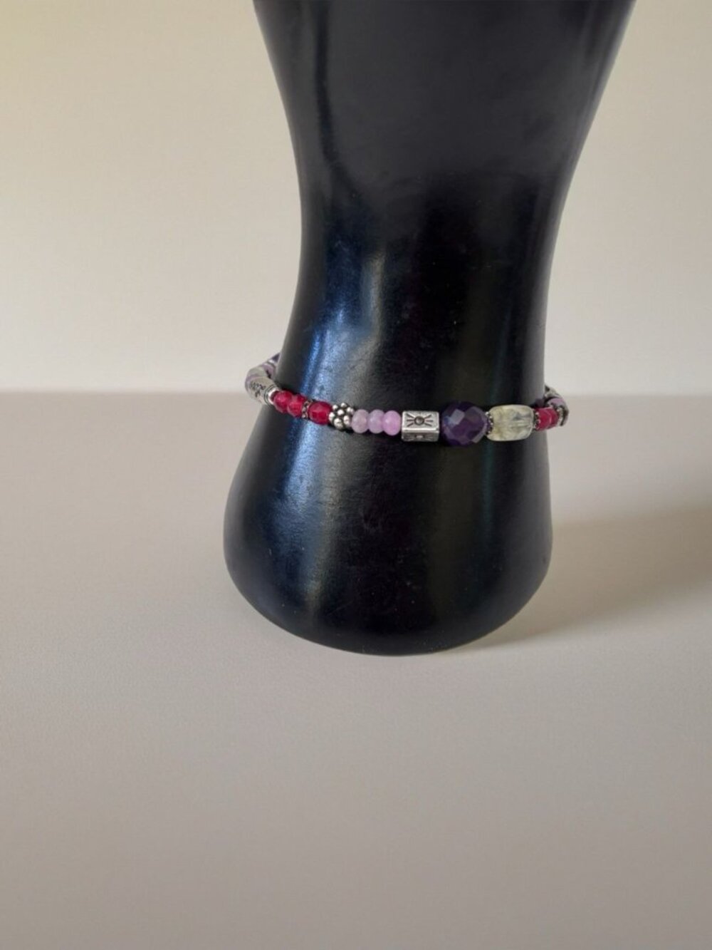 Brighton Love Heart Red Beaded Silver Bracelet - Picture 5 of 6